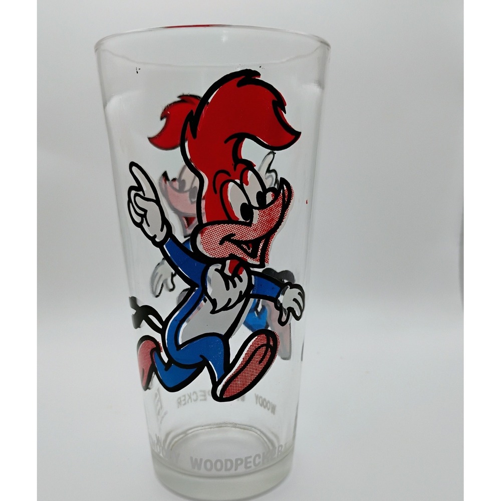 Vintage 1970's Pepsi Walter Lantz Looney Tunes‎ Woody Woodpecker Drinking Glass